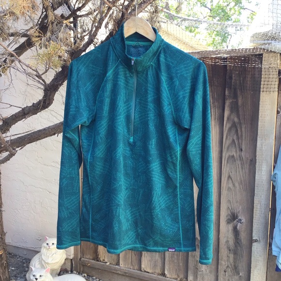 Patagonia capilene midweight baselayer men’s medium blue 1/4 zip pullover - Picture 1 of 7